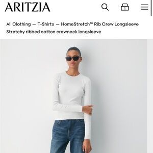 Aritzia TNA HomeStretch™ Rib Crew Longsleeve